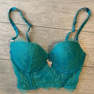 Teal corset bra 32D